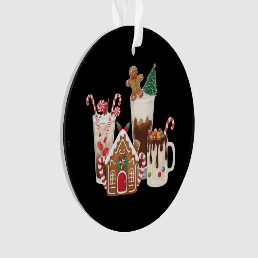Gingerbread Christmas Coffee Lover Gift Kerstmis Ornament (voorkant)