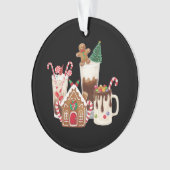 Gingerbread Christmas Coffee Lover Gift Kerstmis Ornament (voorkant)