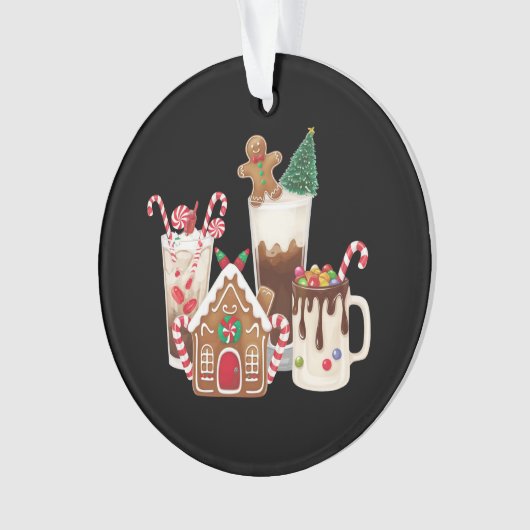 Gingerbread Christmas Coffee Lover Gift Kerstmis Ornament (voorkant)