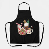 Gingerbread Christmas Coffee Lover Gift Kerstmis Schort (Voorkant)