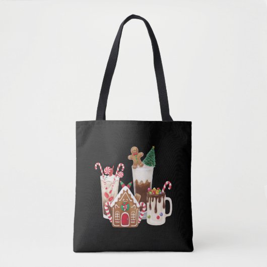 Gingerbread Christmas Coffee Lover Gift Kerstmis Tote Bag (Voorkant)