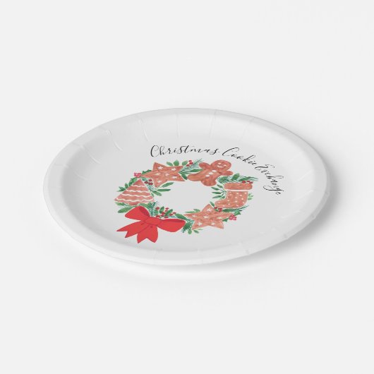 Gingerbread Christmas Cookie Exchange Party Papieren Bordje (Gekanteld)