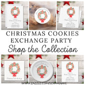 Gingerbread Christmas Cookie Exchange  Ronde Sticker