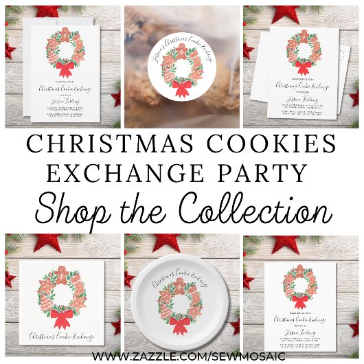 Gingerbread Christmas Cookie Exchange  Ronde Sticker