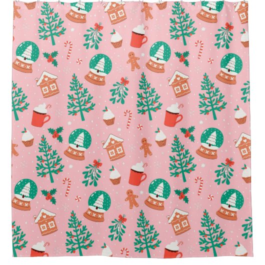 Gingerbread Christmas  Douchegordijn (Voorkant)