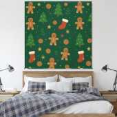 Gingerbread Christmas Fun Canvas Afdruk (Insitu (Slaapkamer))