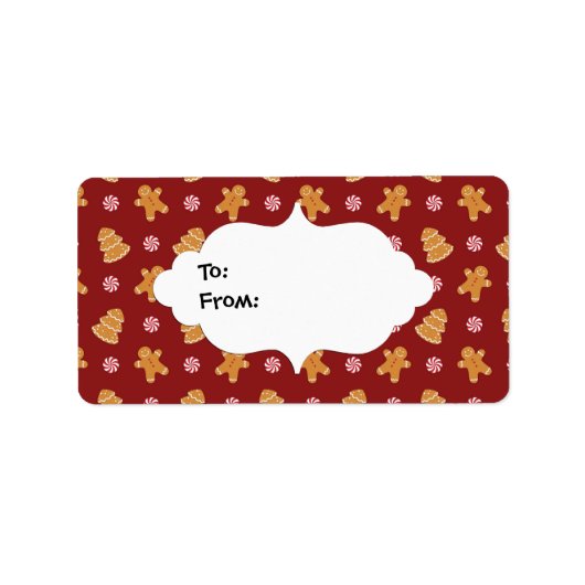 Gingerbread Christmas Gift Label Stickers (Voorkant)