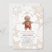Gingerbread Christmas Holiday Boy Baby shower Kaart (Voorkant)