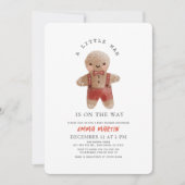Gingerbread Christmas Holiday Boy Baby shower Kaart (Voorkant)