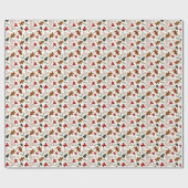 Gingerbread Christmas Holiday Candy Cane Gift Wrap Cadeaupapier (Vlak)
