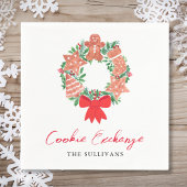 Gingerbread Christmas Holiday Cookie Exchange Servet