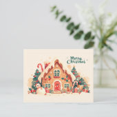 Gingerbread Christmas House Briefkaart (Staand voorkant)