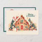 Gingerbread Christmas House Briefkaart (Voorkant / Achterkant)