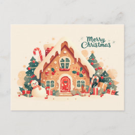 Gingerbread Christmas House Briefkaart