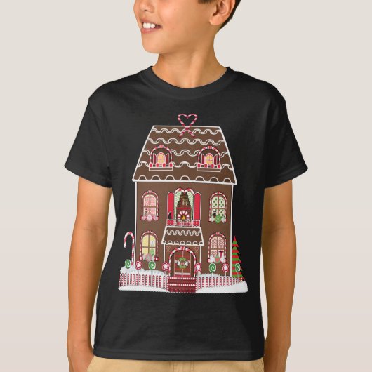 Gingerbread Christmas House T-shirt (Voorkant)