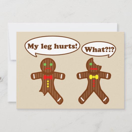 Gingerbread Christmas Humor | Bruin Feestdagenkaart (Voorkant)