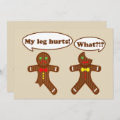 Gingerbread Christmas Humor | Bruin Feestdagenkaart (Voorkant / Achterkant)
