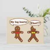 Gingerbread Christmas Humor | Bruin Feestdagenkaart (Staand voorkant)