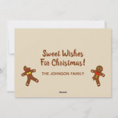 Gingerbread Christmas Humor | Bruin Feestdagenkaart (Achterkant)