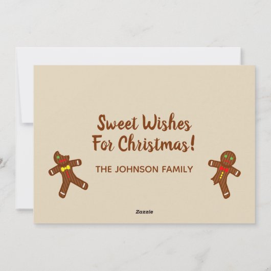 Gingerbread Christmas Humor | Bruin Feestdagenkaart (Achterkant)