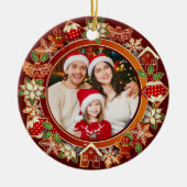 & Gingerbread Christmas I Custom Holiday Keepsake Keramisch Ornament (Voorkant)