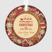& Gingerbread Christmas I Custom Holiday Keepsake Ornament (achterkant)