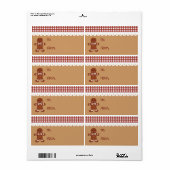 Gingerbread Christmas Kitchen Cadeau Label Labels (Full Sheet)