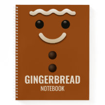 Gingerbread Christmas Notebook Cover – Graph Paper