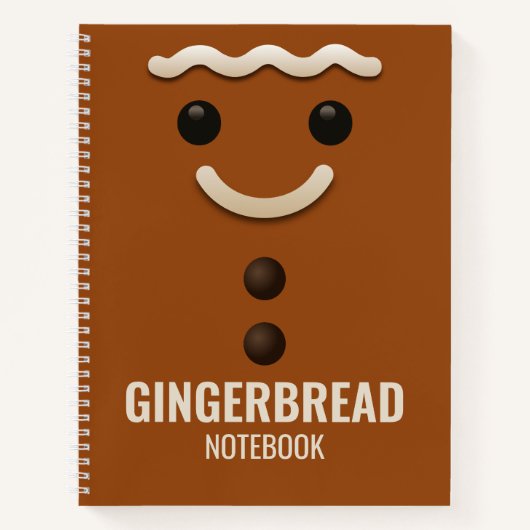 Gingerbread Christmas Notebook Cover – Graph Paper Notitieboek (Voorkant)