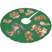 Gingerbread Christmas "Oh Snap!" Kerstboom Rok (Gekanteld)