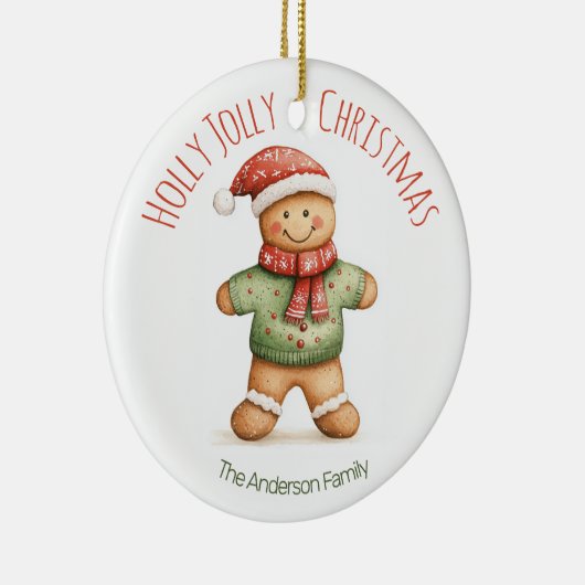 Gingerbread Christmas Ornament | Custom Name (Rechts)
