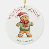 Gingerbread Christmas Ornament | Custom Name (Voorkant)