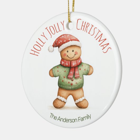 Gingerbread Christmas Ornament | Custom Name (Links)