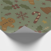 Gingerbread Christmas Paper Cadeaupapier (Hoek)