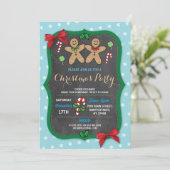 Gingerbread Christmas Party Cookie Exchange Kaart (Staand voorkant)
