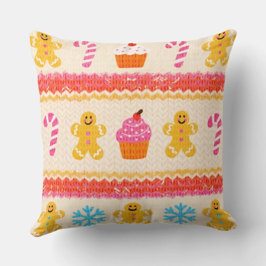 Gingerbread Christmas Pillow Kussen (Achterkant)