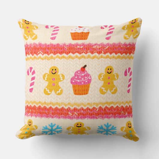 Gingerbread Christmas Pillow Kussen (Voorkant)