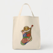 Gingerbread Christmas Stocking Bag Tote Bag (Voorkant)