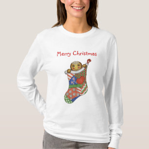 Gingerbread Christmas Stocking T-shirt