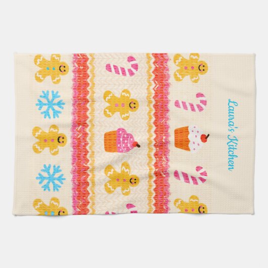 Gingerbread Christmas Tea Towel Theedoek (Horizontaal)