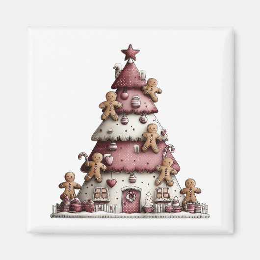 Gingerbread Christmas Tree | Christmas Magnet (Voorkant)