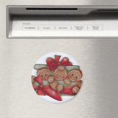 Gingerbread Christmas Trio Magnet (Insitu (Vaatwasser))