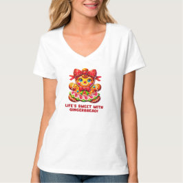 Gingerbread Christmas, Vrolijk kerstfeest, Snoep T-shirt