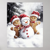 Gingerbread Christmas Wall Art Poster (Voorkant)