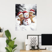 Gingerbread Christmas Wall Art Poster (Thuiskantoor)