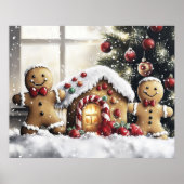 Gingerbread Christmas Wall Art Poster (Voorkant)