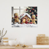 Gingerbread Christmas Wall Art Poster (Keuken)