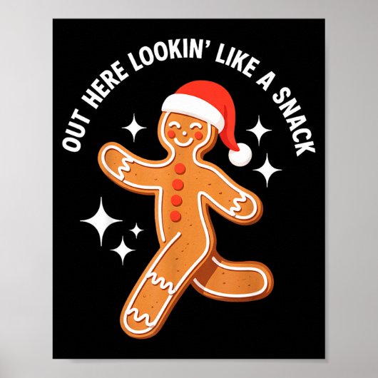 Gingerbread Christmas Xmas Couple Hot Girlfriend - Poster (Voorkant)