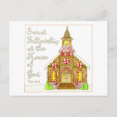 Gingerbread Church Sweet Fellowship Inspirerend Briefkaart (Voorkant)