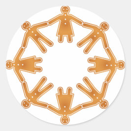 Gingerbread Circle Ronde Sticker